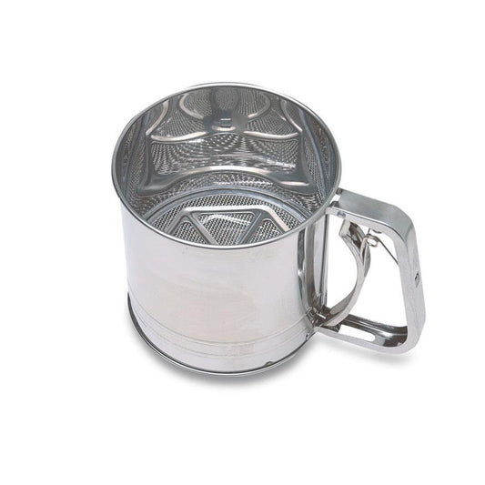 Stainless Steel Flour Sifter Easy Squeeze Trigger Handle Fine Flour Sifter 10 x 10cm 0113  (Parcel Rate)