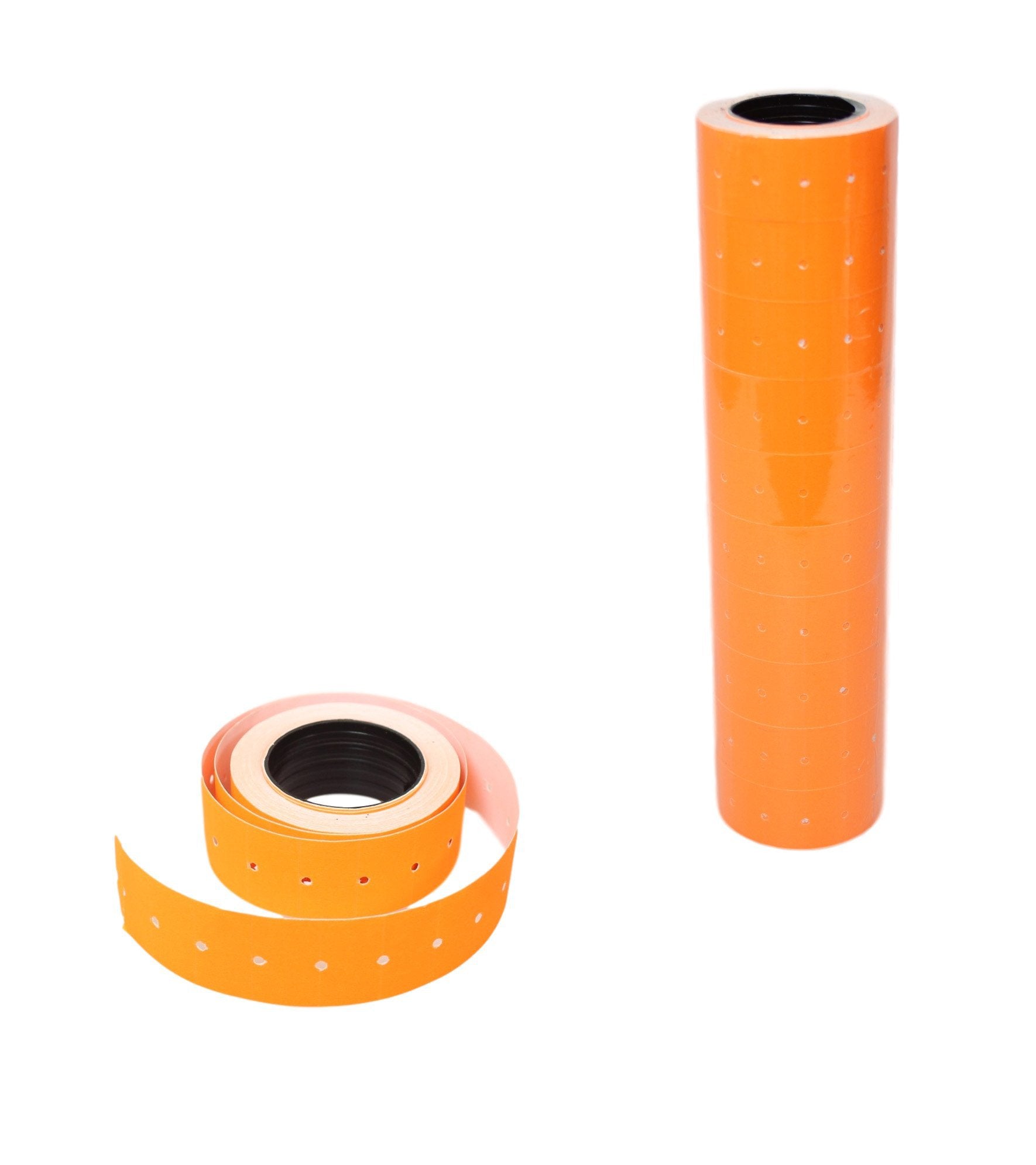 Orange Price Labels Shop Aisle Price Tag Labels 10 Rolls With Dots 0160 (Parcel Rate)