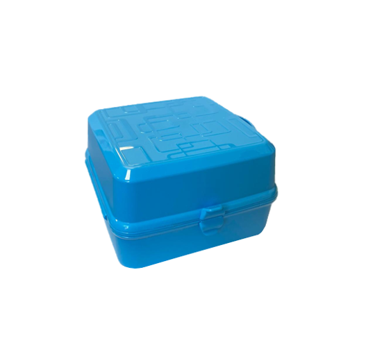 Hobby Plastic Square Food Storage Container Lunchbox Assorted Colours 021164 (Parcel Rate)