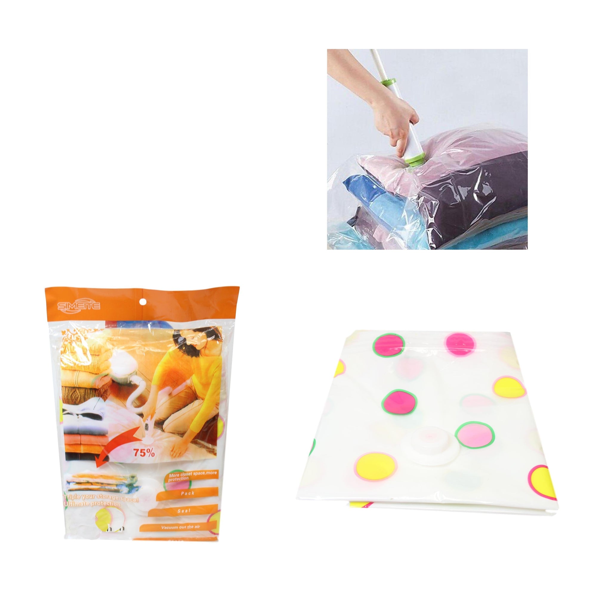 Vacuum Storage Suction Bag Triple Your Storage Pack and Seal 80cm x 130cm 0461 (Large Letter Rate)