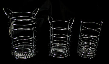 Metal Cutlery Holder Basket Set of 3 Assorted Sizes 0876 (Parcel Rate)