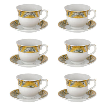 Durane Tea Coffee Cup Set of 12 Kea Linear 10190 (Parcel Plus Rate)