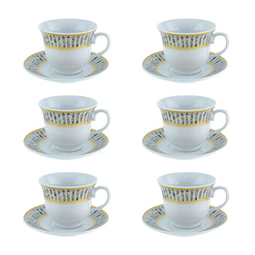 Durane Tea Coffee Cup Set of 12 Kea Pillars 10191 (Parcel Plus Rate)