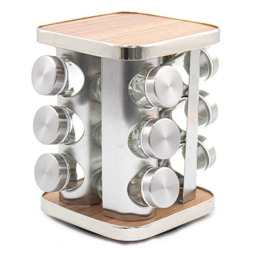 Durane Revolving Spice Rack Square 12 Jars 10513 (Parcel rate)