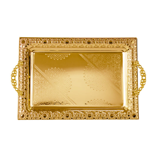 SQ Professional Durane Ornate Party Serving Tray Gold 5946FG Set of 3 Oblong 11200 (Big Parcel Rate)