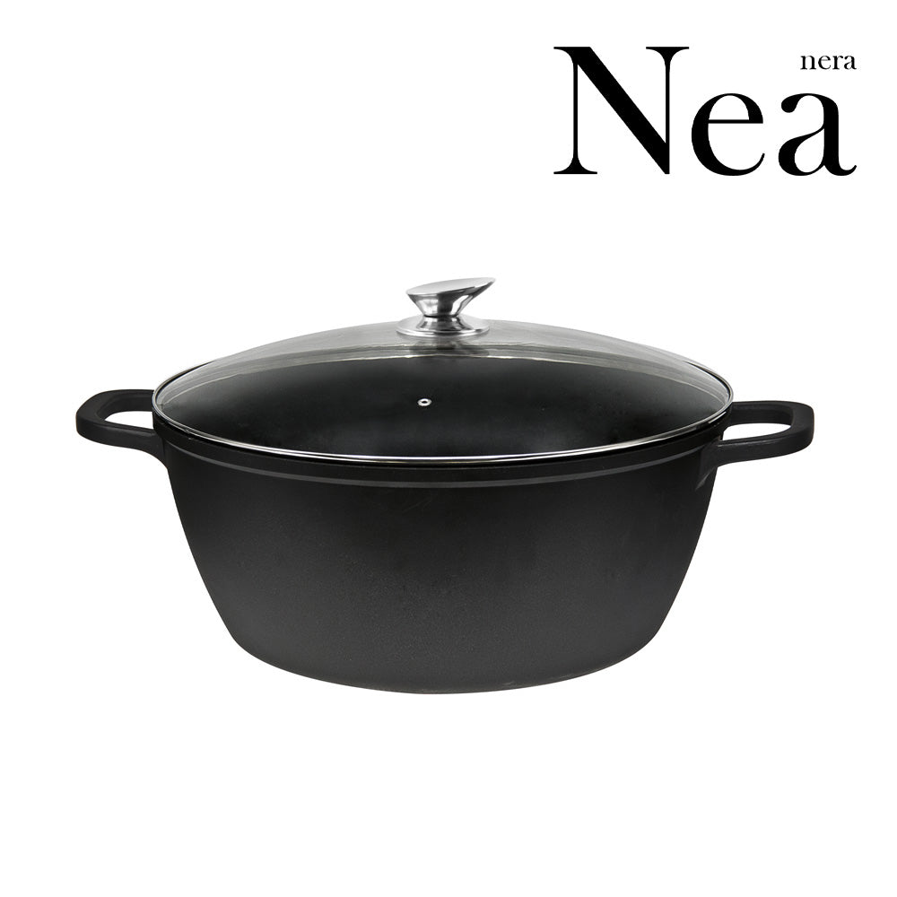 Nea Diecast Stockpot 40 cm Nera Black 11430 / 4225 (Big Parcel Rate)