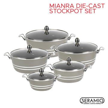 SQ Professional Seramiq Mianra Diecast Stockpot Set of 5 Axinite 4925 (Big Parcel Rate) (Copy)