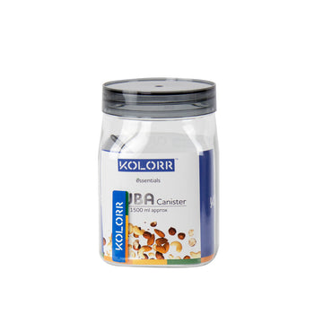 Kolorr Cuba PET Plastic Food Storage Jar 1500ml 11840 (Parcel Rate)