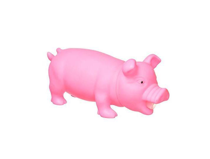 HTI Jokes & Gags Plastic Pink Pig Piglet Squeeze Noise Piglet 21 cm 1374625 (Parcel Rate)p