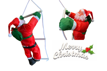 Christmas Decor Climbing Santa Claus with Rope Ladder 90cm 5297 (Parcel Rate)