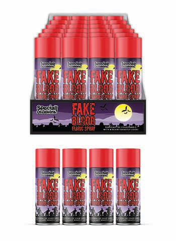 Happy Halloween Fake Blood Fabric Spray 200ml 2057 (Parcel Rate)