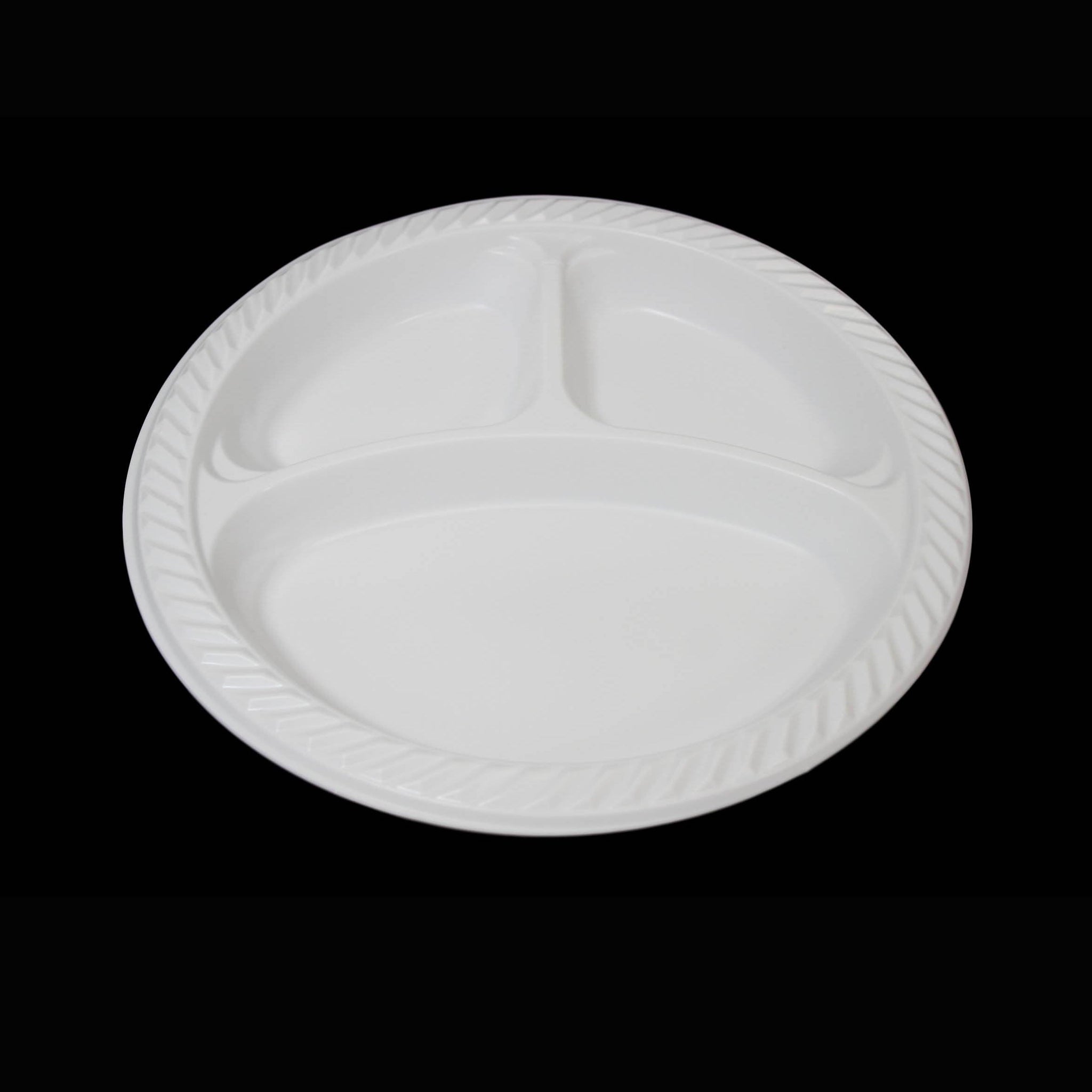 10" Disposable White Plastic Plate Pack of 50 24427 (Parcel Rate)