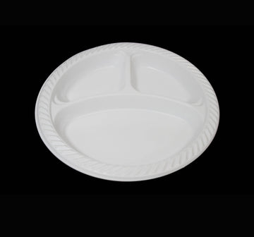 10" Disposable White Plastic Plate Pack of 50 24427 (Parcel Rate)