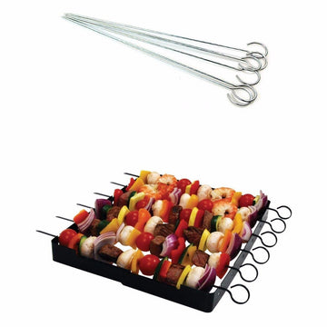 Metal BBQ Skewers Kebab Sticks 30cm Pack of 6 3482 (Parcel Rate)