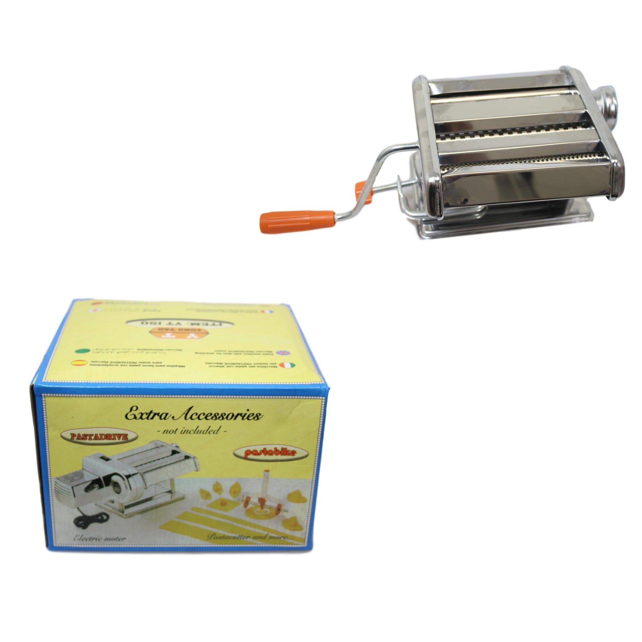 Stainless Steel Manual Pasta Noodle Dough Roller Maker Machine 9 x 14cm 2616 (Parcel Rate)