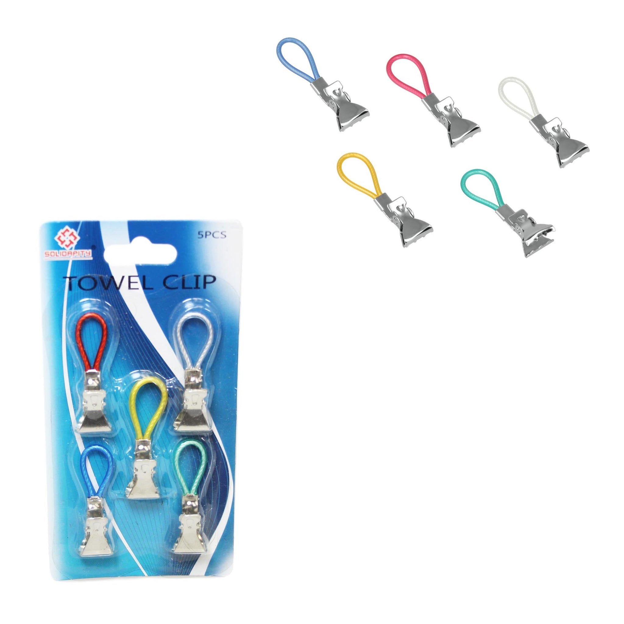 5 Piece Clips Towel Cloth Hanging Clips Metal Assorted Colour 2cm Clip 2821 (Large Letter Rate)