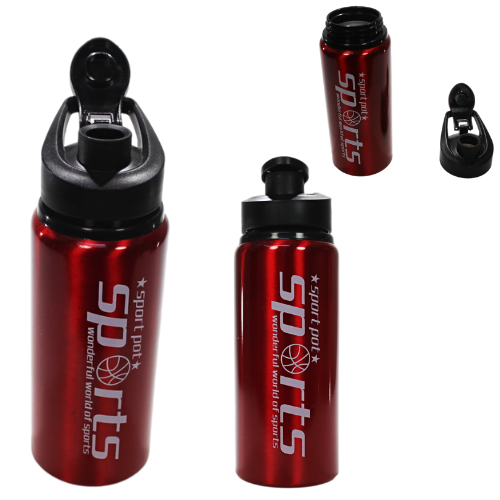 Metal Gym Sports Water Drinking Bottle Assorted Colours 7 x 22 cm 6487 A (Parcel Rate)