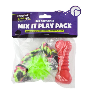 Pet Dog Toys Mix It Play Pack of 3 Assorted Toys 312462 A (Parcel Rate)