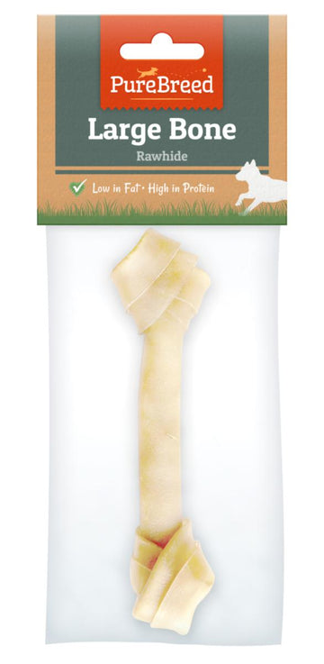 Pet Dog Treats Large Knotted Rawhide Bone 313618 A (Parcel Rate)