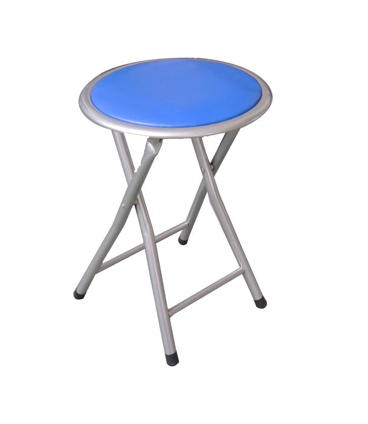 Folding Stool Blue Ideal For Small Spaces 3177C (Parcel Rate)p