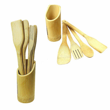 Bamboo Utensil Wooden Spoon Kitchen Set of 5 3827 / 4832 (Parcel Rate)