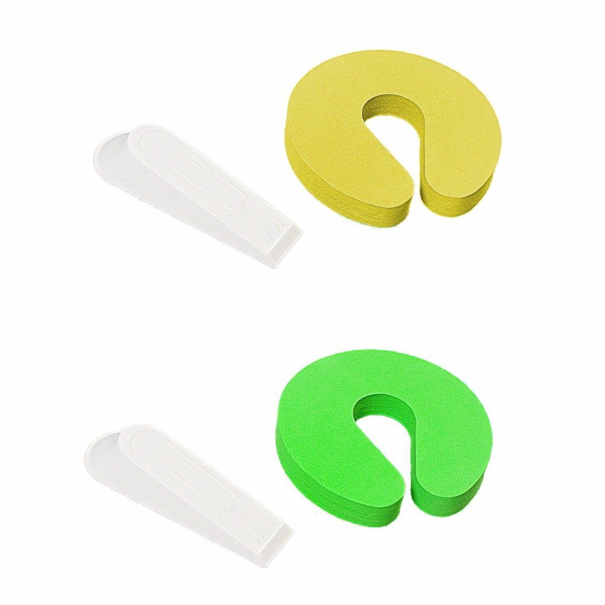 Foam and Plastic Door Stopper Set of 2 Assorted Colours 2167 (Large Letter Rate)