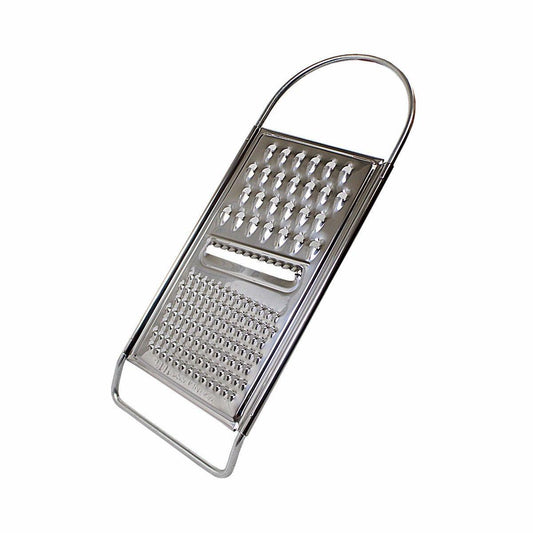 Stainless Steel Kitchen Grater 3 Way Flat Hand Grater Cheese Nutmeg Zest 4825 (Parcel Rate)