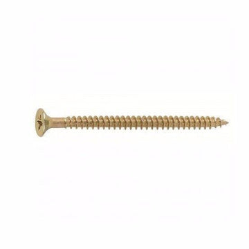 4.0 x 60 Pozi Countersunk Hardened Chipboard Wood Screws Yellow Plated 0300 (Large Letter Rate)