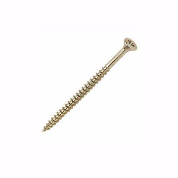 5.0 x 100 Pozi Countersunk Hardened Chipboard Wood Screws Yellow 0379 (Large Letter Rate)