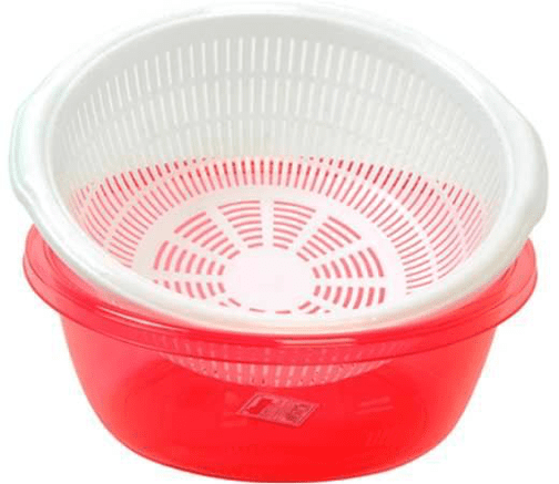 Plastic Strainer with Bowl 10.5L Assorted Colours D10213 (Parcel Rate)