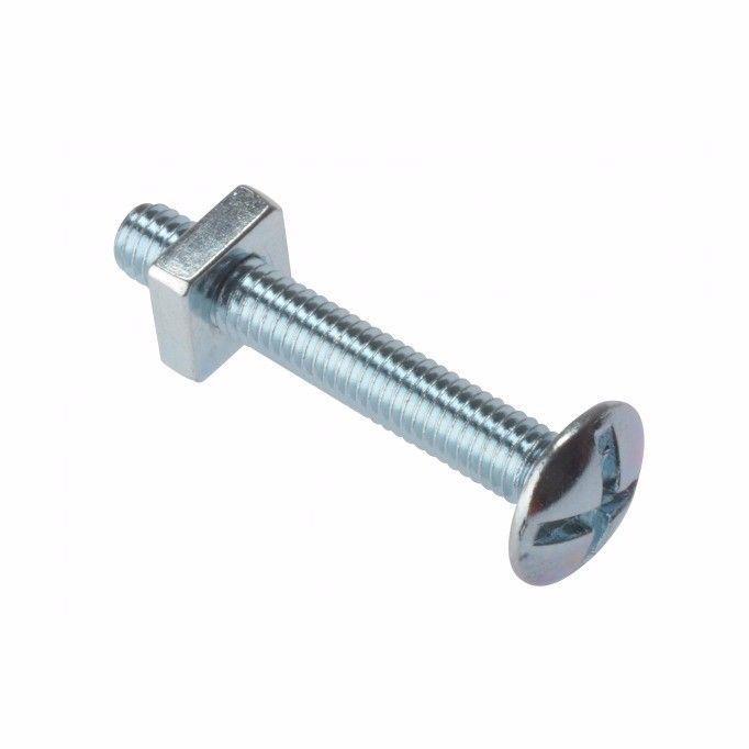 Cross Slotted Roofing Bolts With Nuts M6 x 40 Pack Of 6 0492 (Large Letter Rate)