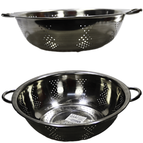 Stainless Steel Strainer Bowl Colander 2 Handles 32cm Approx 08584 (Parcel Rate)