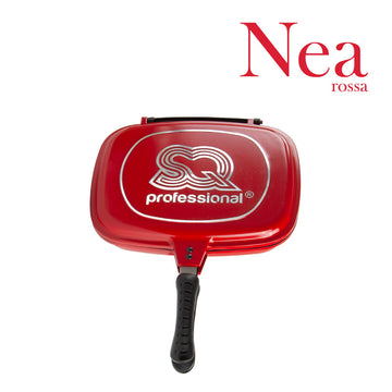 SQ Professional Nea Rossa Die Cast Magic Pan 32cm Double Sided Red 4680 (Parcel Rate)