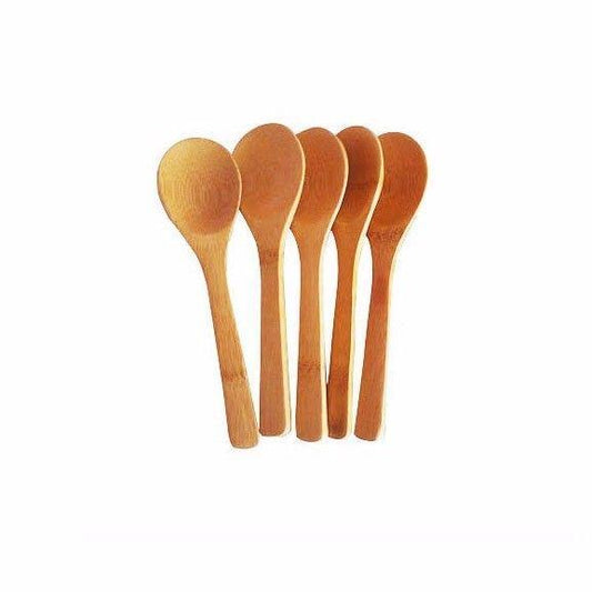 Small Wooden Kitchen Teaspoons 12.5 cm Pack of 5 0311 (Parcel Rate)