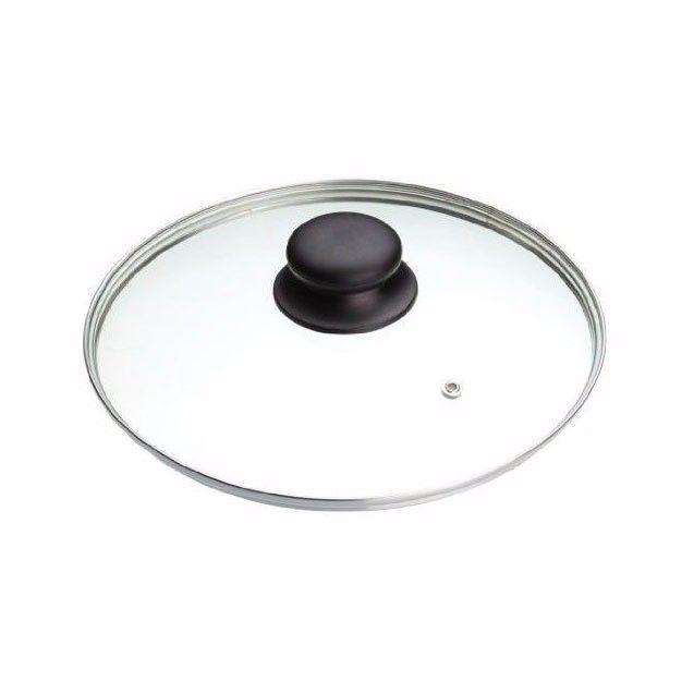 24cm Clear Glass Pan Lid With Knob Replacement Pan Lid 0786 A (Parcel Rate)