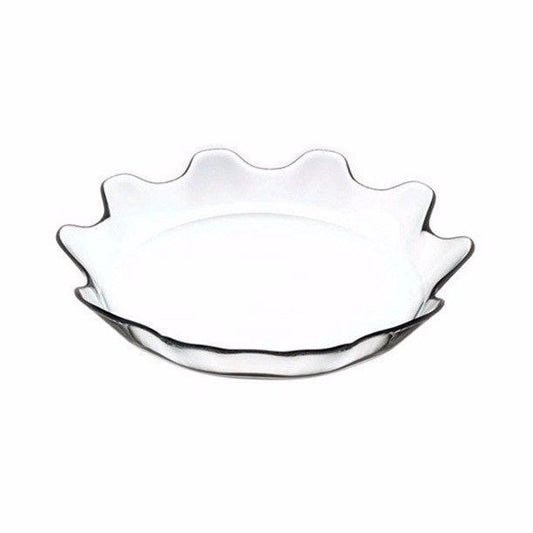 Patisserie Round Fancy Glass Plate 31cm 10442 (Parcel Rate)