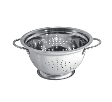 Stainless Steel Deep Colander Double Handles Kitchen Utensil Salad Strainer 24 x 13.5cm  4938  (Parcel Rate)