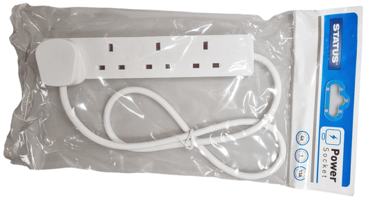 4 Way UK 3 Pin Plug Surge Protected Extension Lead 1 Metre 4WS1M20/ST-85A  A (Parcel Rate)