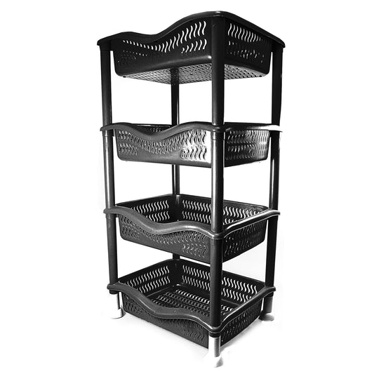 4 Tier Plastic Kitchen Food Storage Rack Easy to Assemble 0183 (Big Parcel Rate)