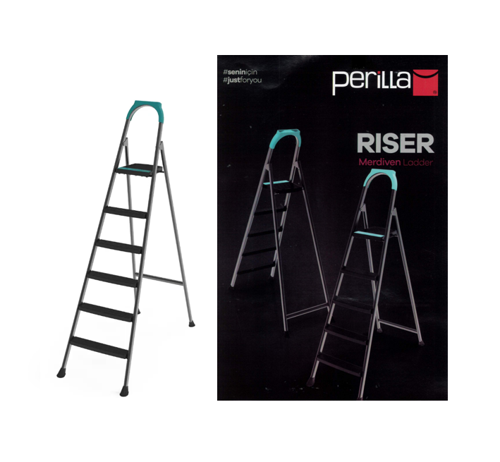 5 + 1 Perilla Riser Metal Indoor Outdoor Step Ladder 51305 (Big Parcel Rate)