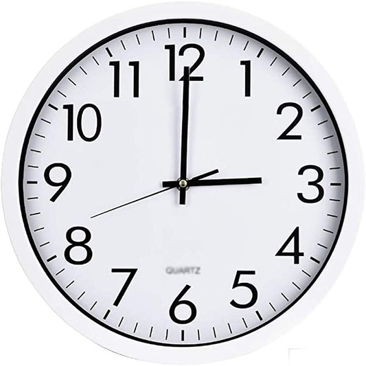 Standard Round Wall Clock 30 cm Assorted Colours 6988 (Parcel Rate)