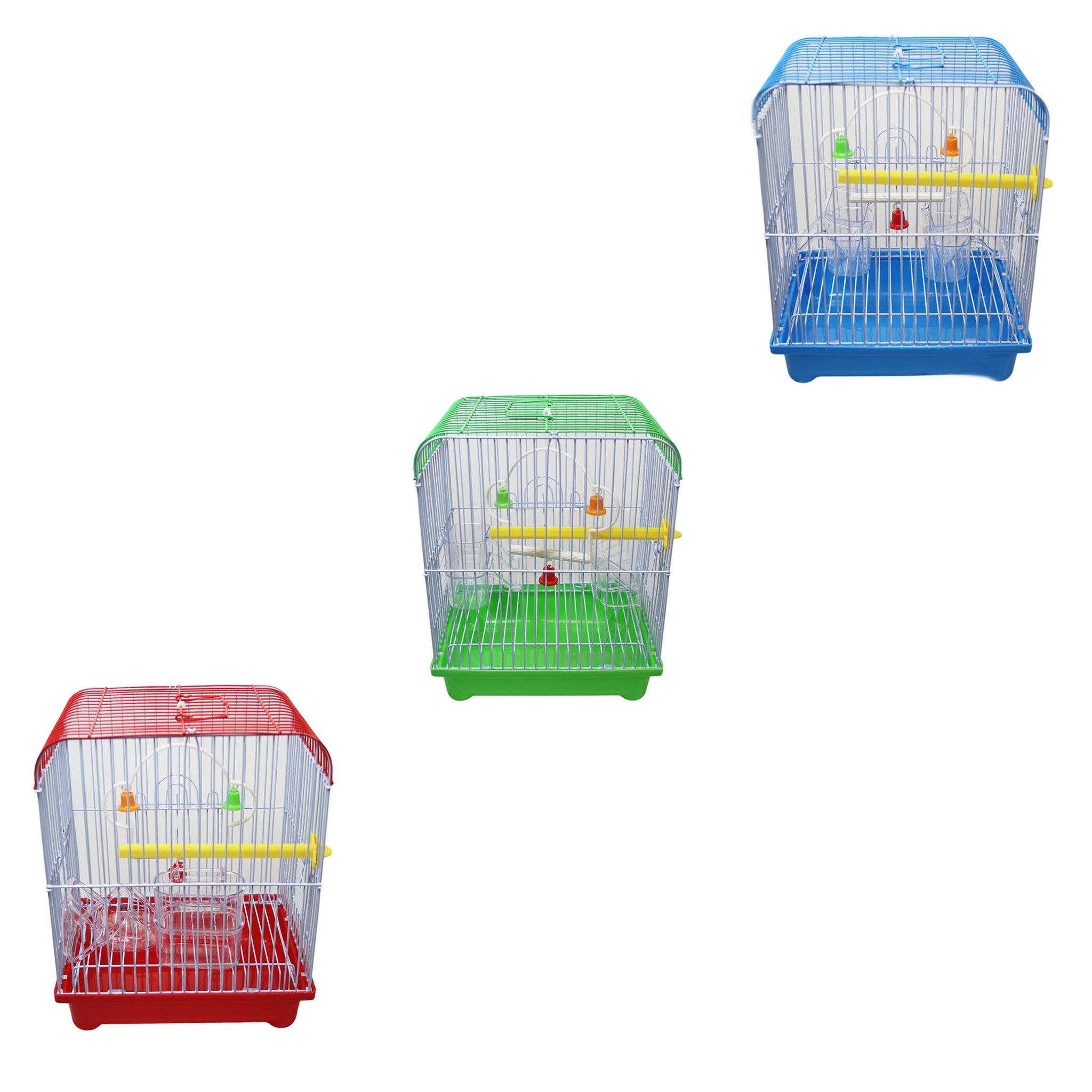 Metal Indoor Bird Cage 22 x 27 x 16 cm Assorted Colours 5427 A (Parcel Rate)