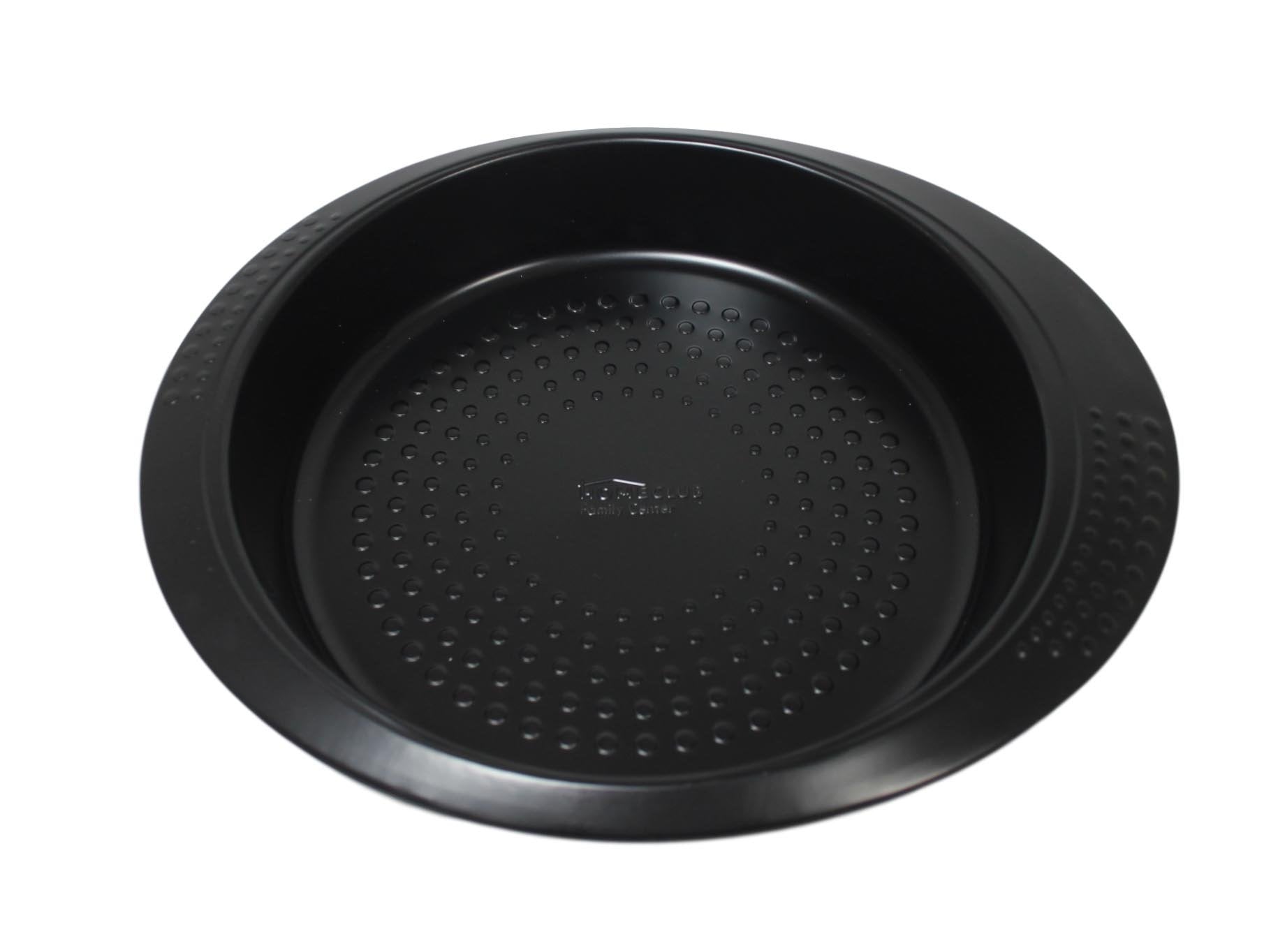 Household Baking Tray Black Dotted Air Non Stick Surface Round Tray 26cm 5561 (Parcel Rate)