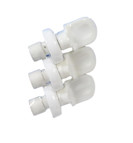 Plastic Oil Vinegar Wine Bottle Stopper 7cm Pack of 3 White 5606 (Parcel Rate)