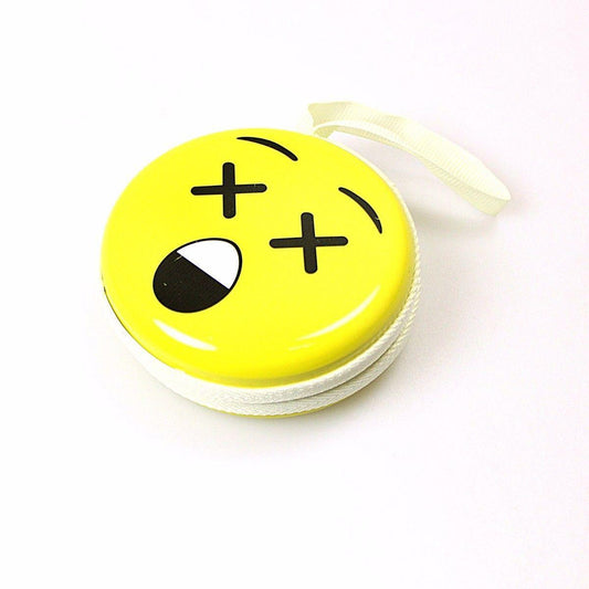 Emoji Face Earphone Coin Pouch 7.5 x 7 cm Assorted Designs 4496 A (Large Letter Rate)