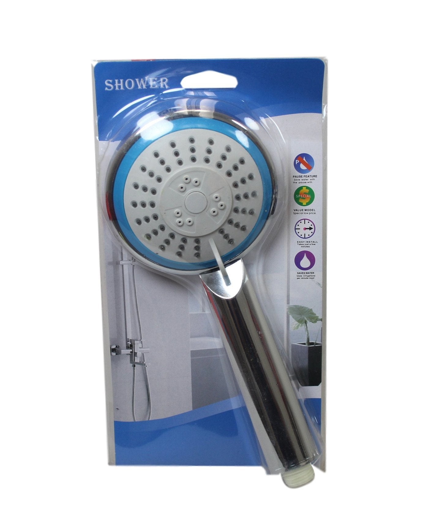 Universal Shower Head Assorted Colours 5751 (Parcel Rate)