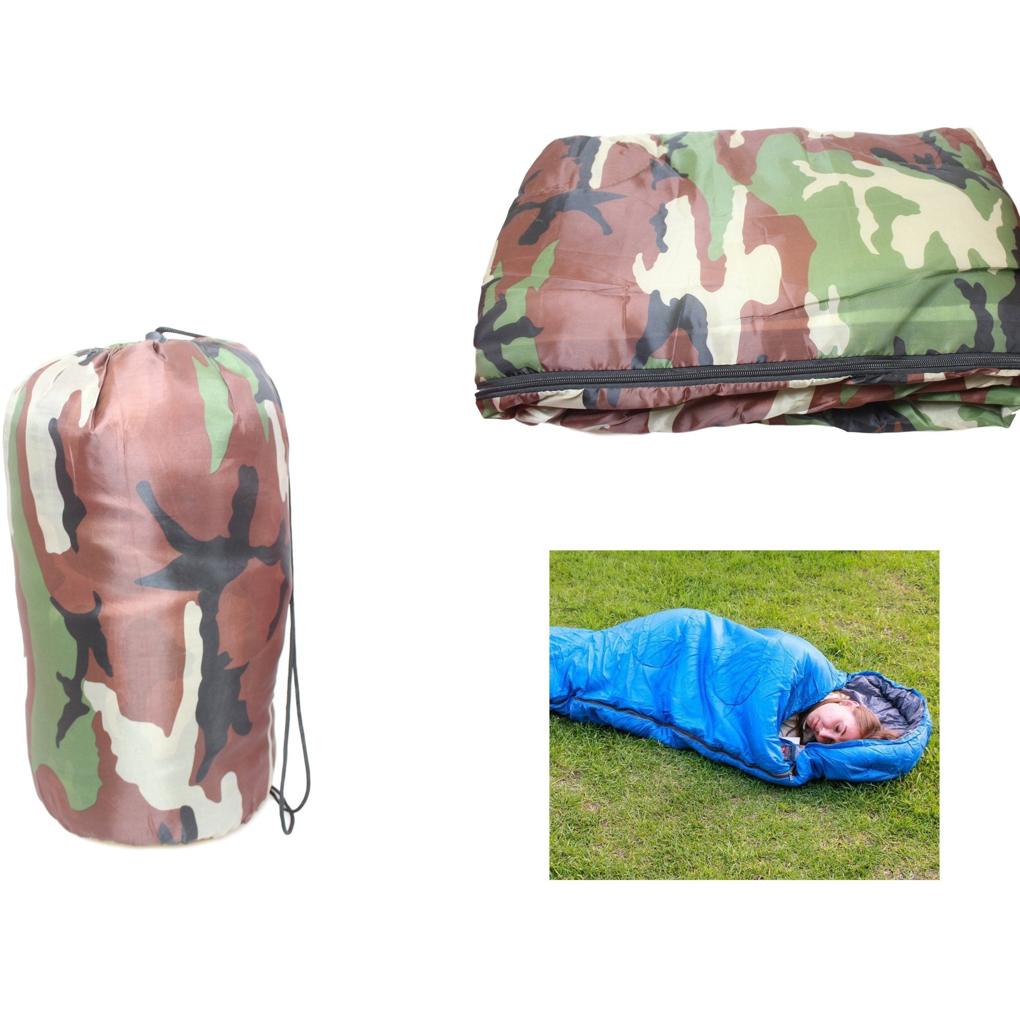 Hiking Camping Sleeping Bag Waterproof Indoor Outdoor 200 x 75 cm Assorted Colours 5845 A (Parcel Rate)