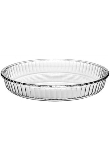 Borcam Round Serving Desserts Baking Cheesecake Tart Round Dish 2.95 Litre 32cm x 5cm 59014 (Parcel Rate)