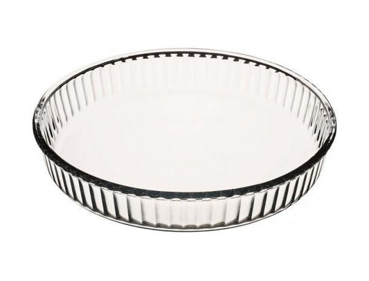 Borcam Round Serving Desserts Baking Cheesecake Tart Round Dish 2.95 Litre 32cm x 5cm 59014 (Parcel Rate)