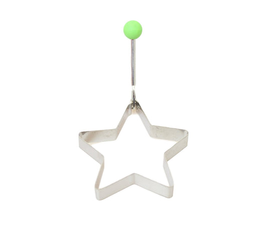 Stainless Steel Egg Mould Star Flower Shaped Easy Handle Bake Mould 9.5cm 5901 (Large Letter Rate)